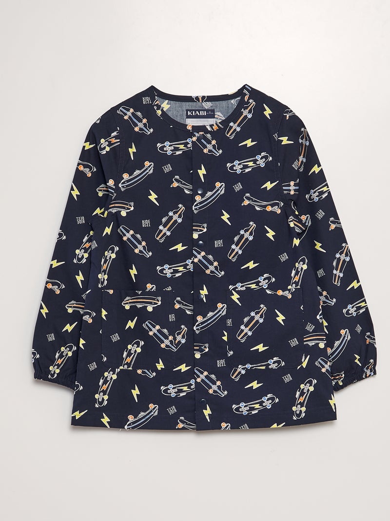 Babi escolar de popelina estampado AZUL - Kiabi