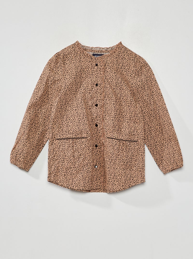 Babi escolar de tela Beige - Kiabi