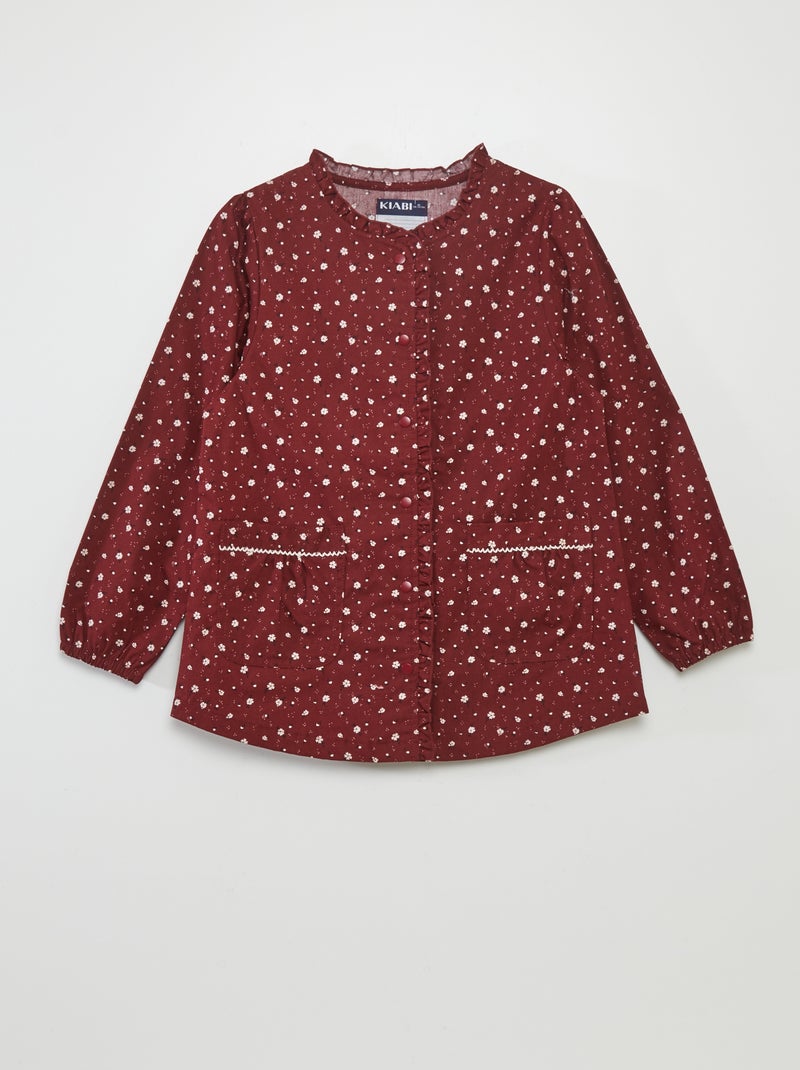 Babi escolar estampado con cierre de botones ROJO - Kiabi