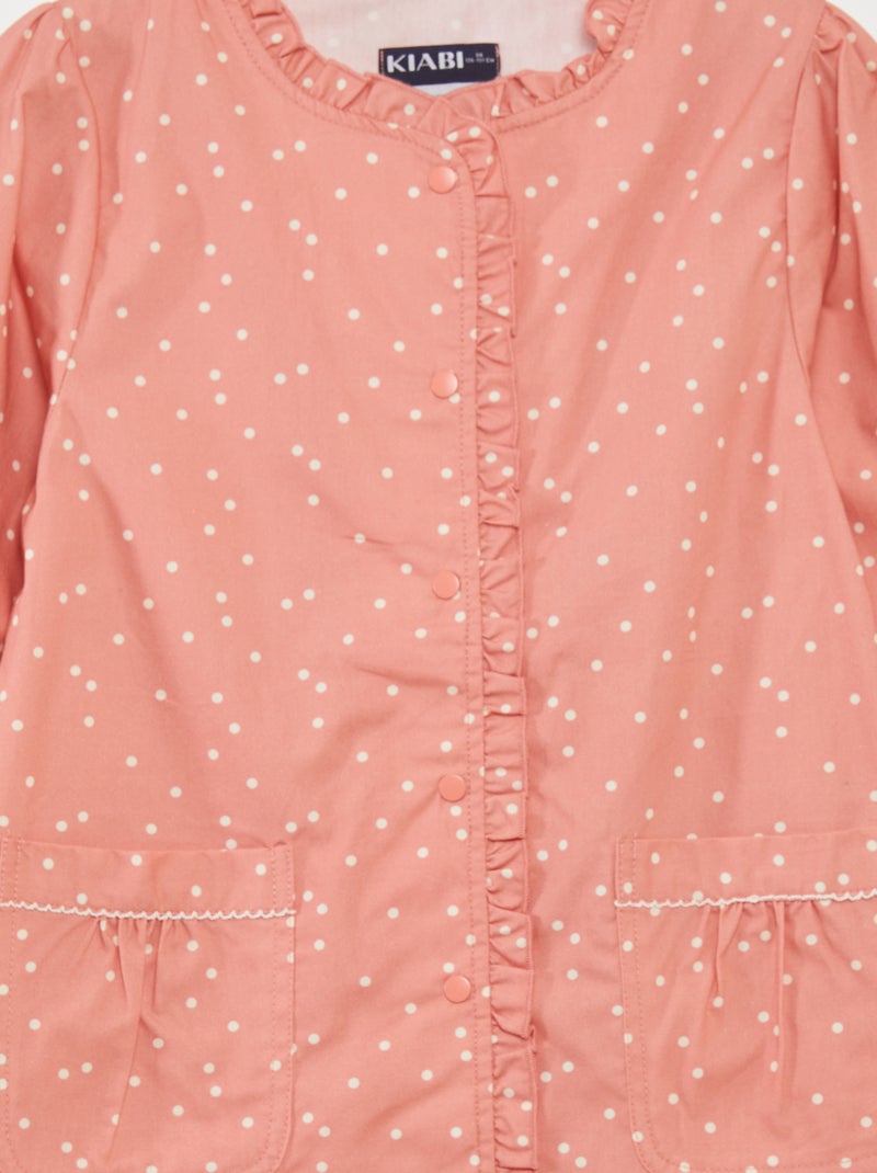 Babi escolar estampado con cierre de botones ROSA - Kiabi