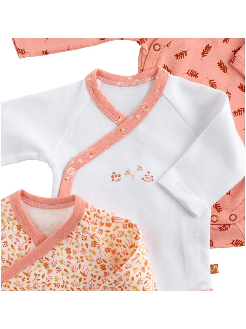 Baby bodies juego de - sauthon Blanco Rosa - Kiabi
