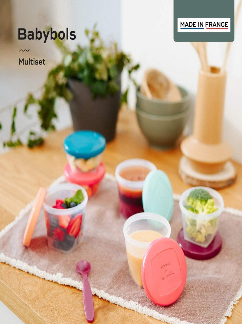 Babybols Kit XXL MultiSet: 12 tarros para conservar alimentos + 3 cucharas blandas «Babymoov» Transparente - Kiabi
