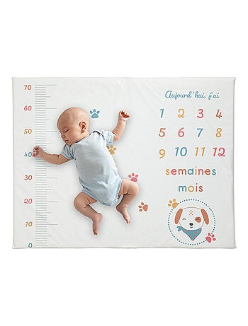 BABYCALIN - Alfombra de juegos para bebé Fiesta de cumpleaños para perros - 72,5 x 92 x 2,5 cm