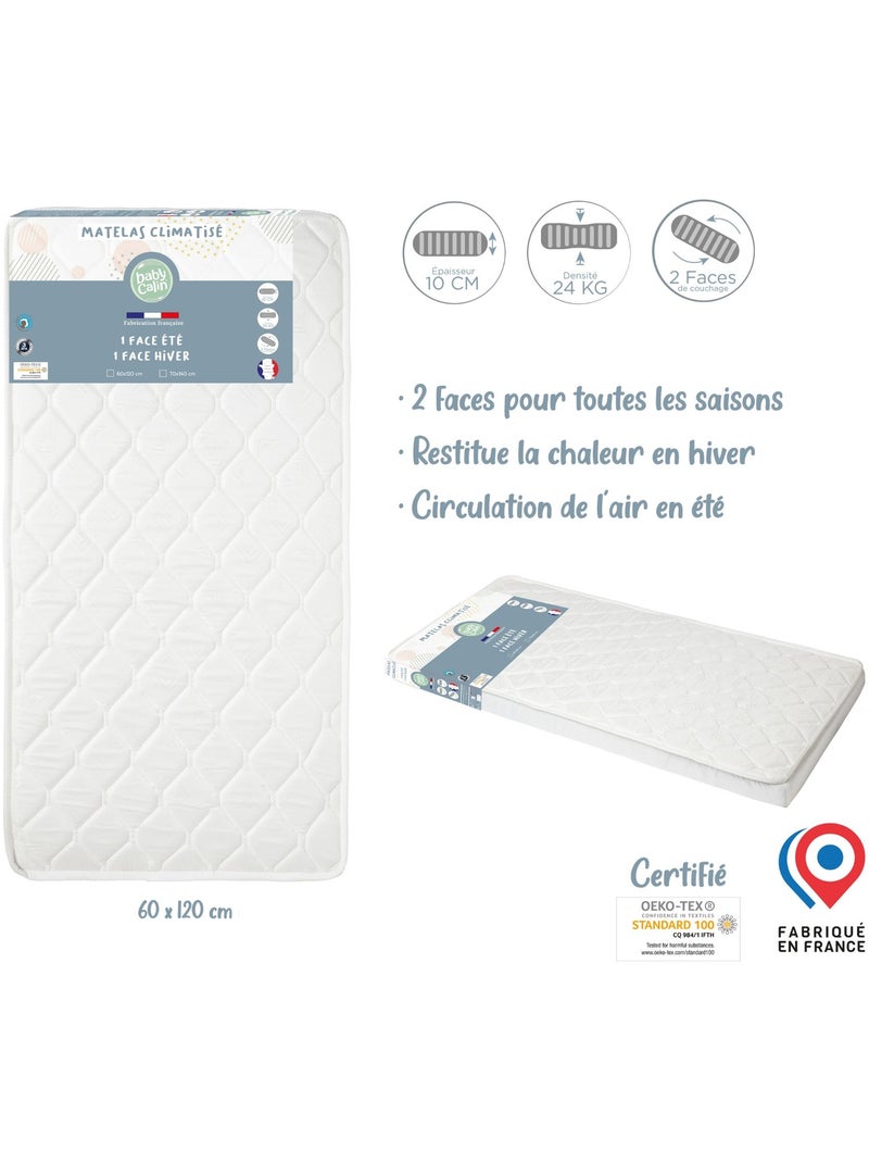 BABYCALIN - Colchón para cuna bebé - Blanco - 70 x 140 cm Blanco - Kiabi