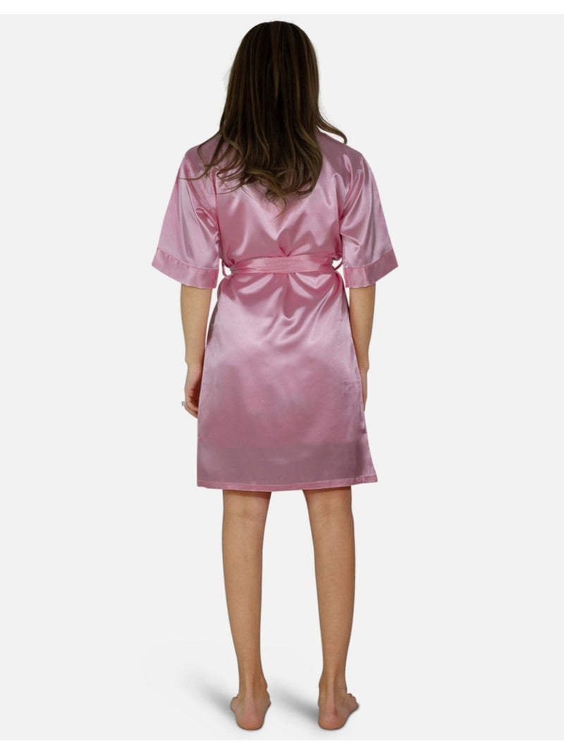 babydoll de satén Kebello Rosa - Kiabi