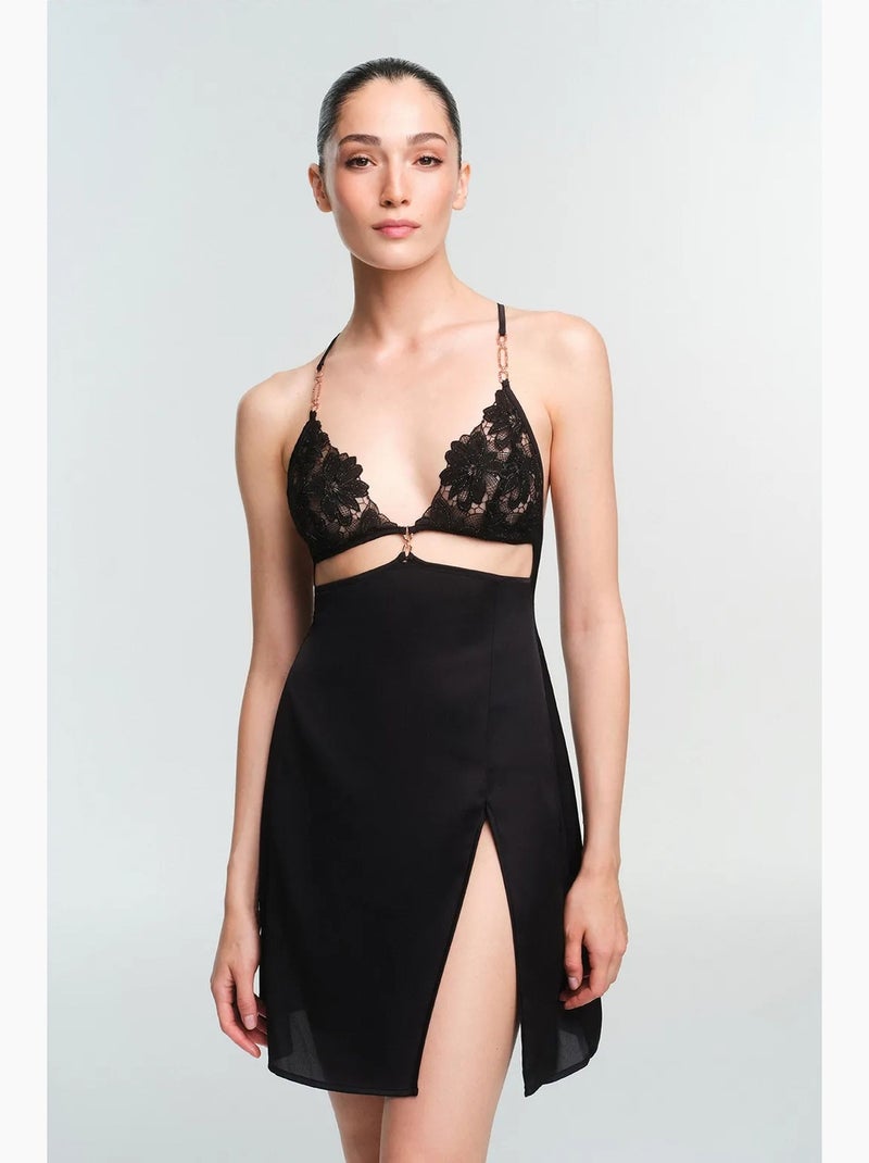 Babydoll obsidia mujer penti Negro - Kiabi