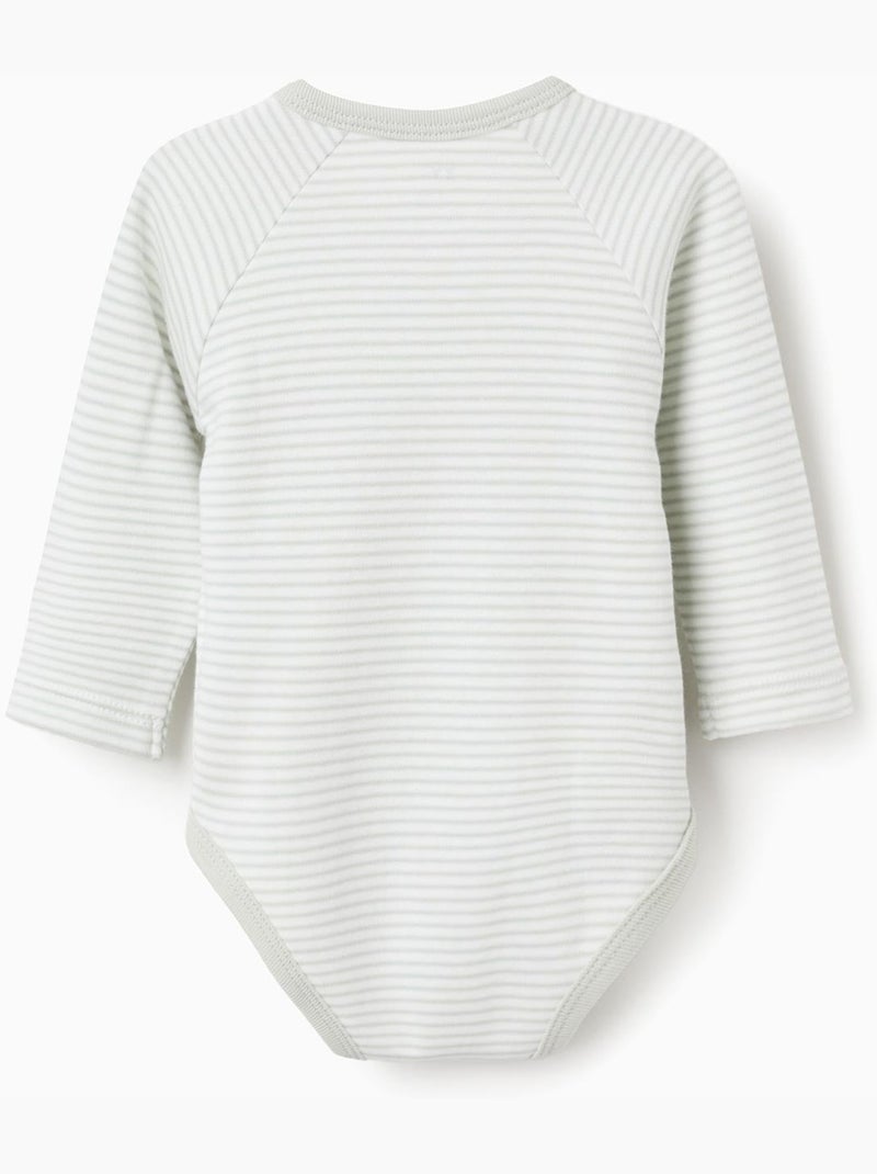 Babygrow con manga larga, de algodón, mixto Blanco Verde - Kiabi