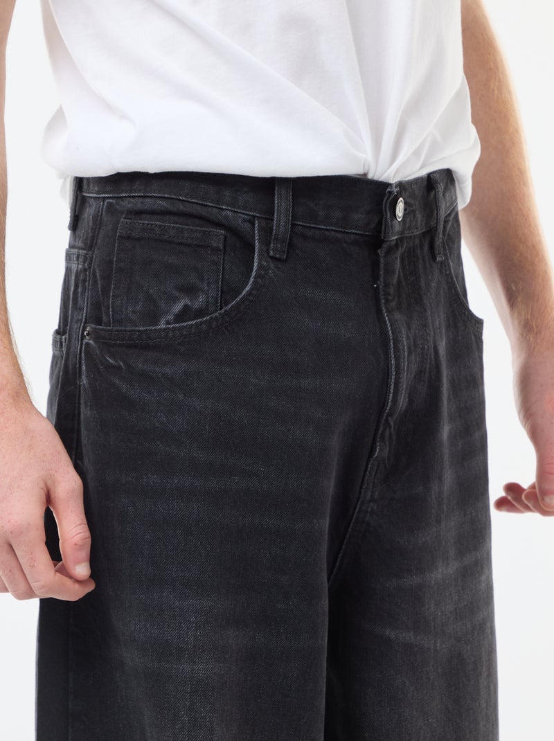 Baggy vaquero fit en algodón Negro - Kiabi