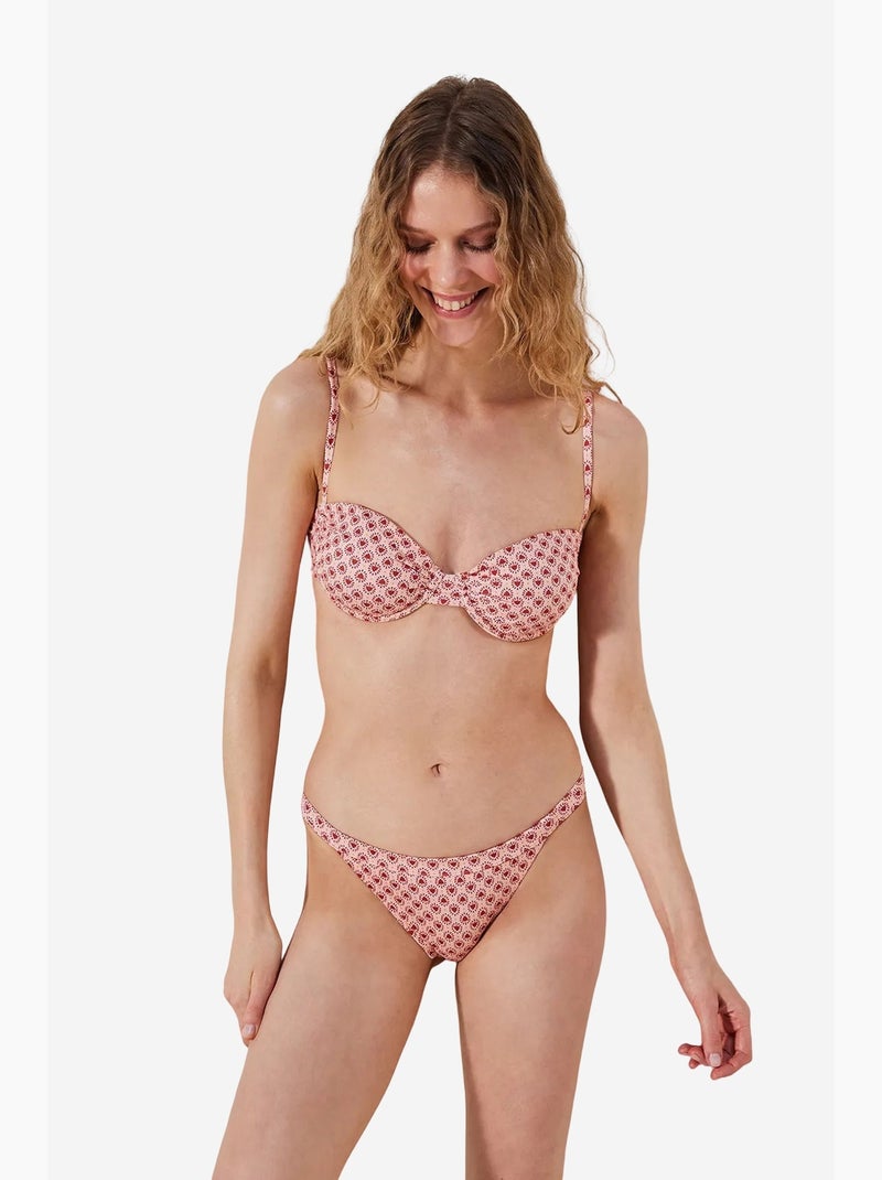 Bahia super braguita de bikini penti Blanco Rojo - Kiabi