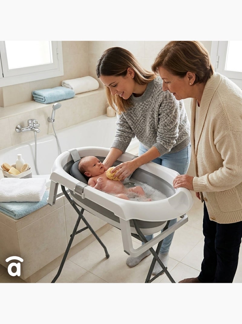 Baignoire pliante avec pieds et réducteur Luigi Blanco Gris - Kiabi