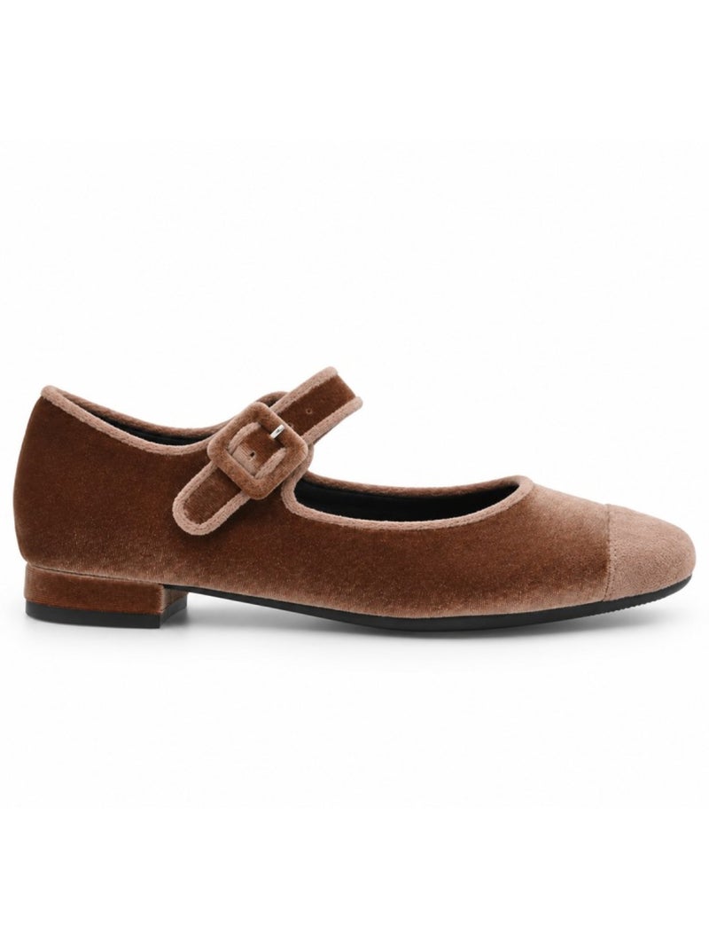 Bailarina casual terciopelo montevita Marrón - Kiabi
