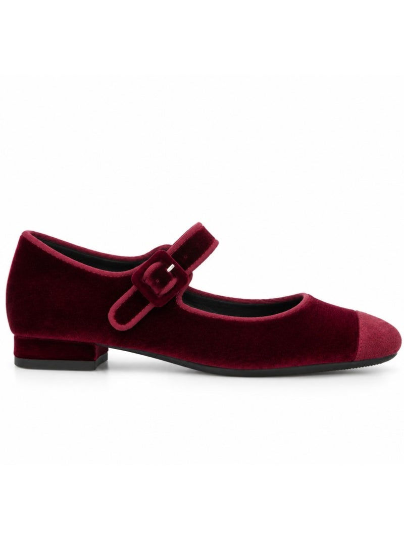 Bailarina casual terciopelo montevita Rojo - Kiabi