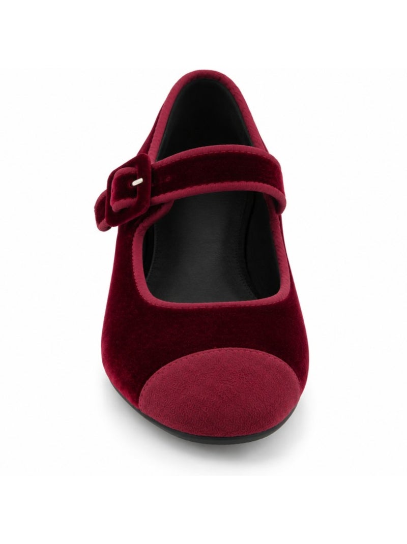 Bailarina casual terciopelo montevita Rojo - Kiabi