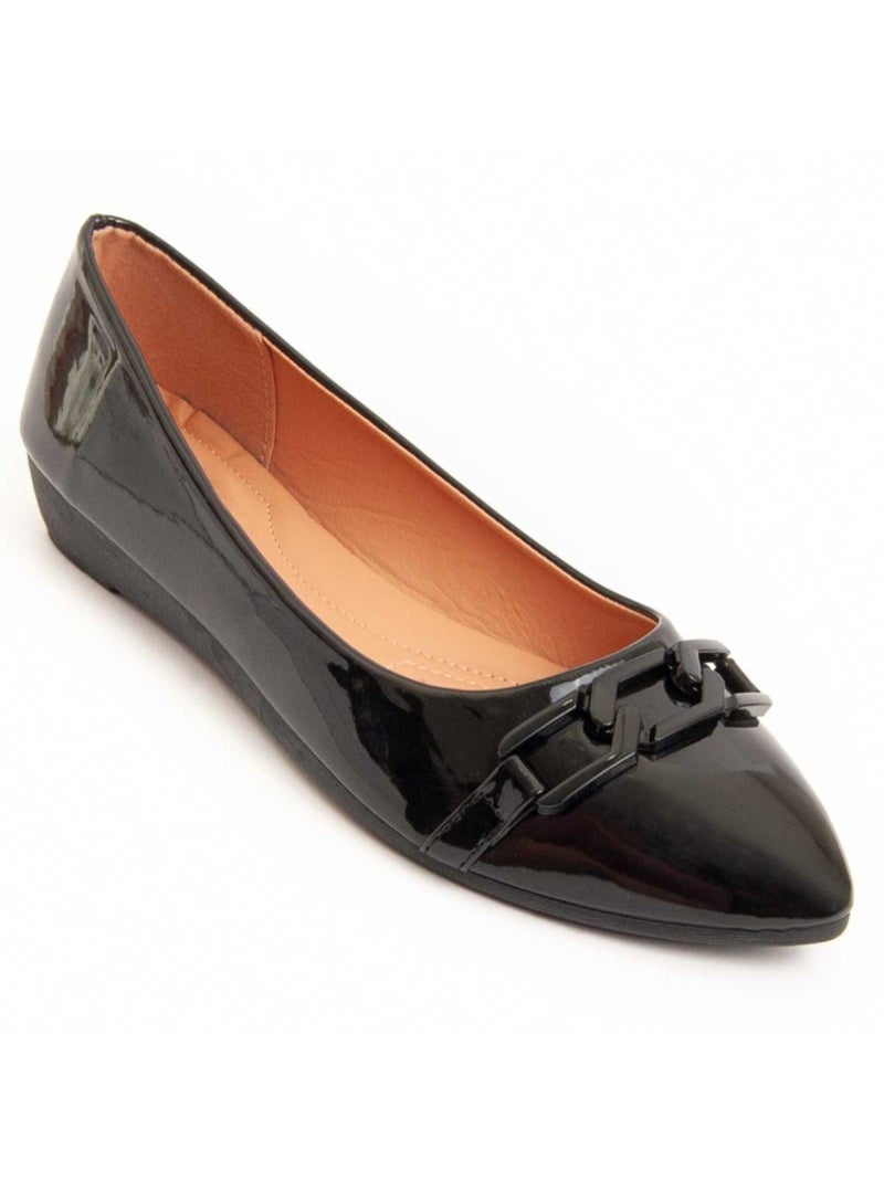 Bailarina Cuña Sintetico Montevita Negro - Kiabi