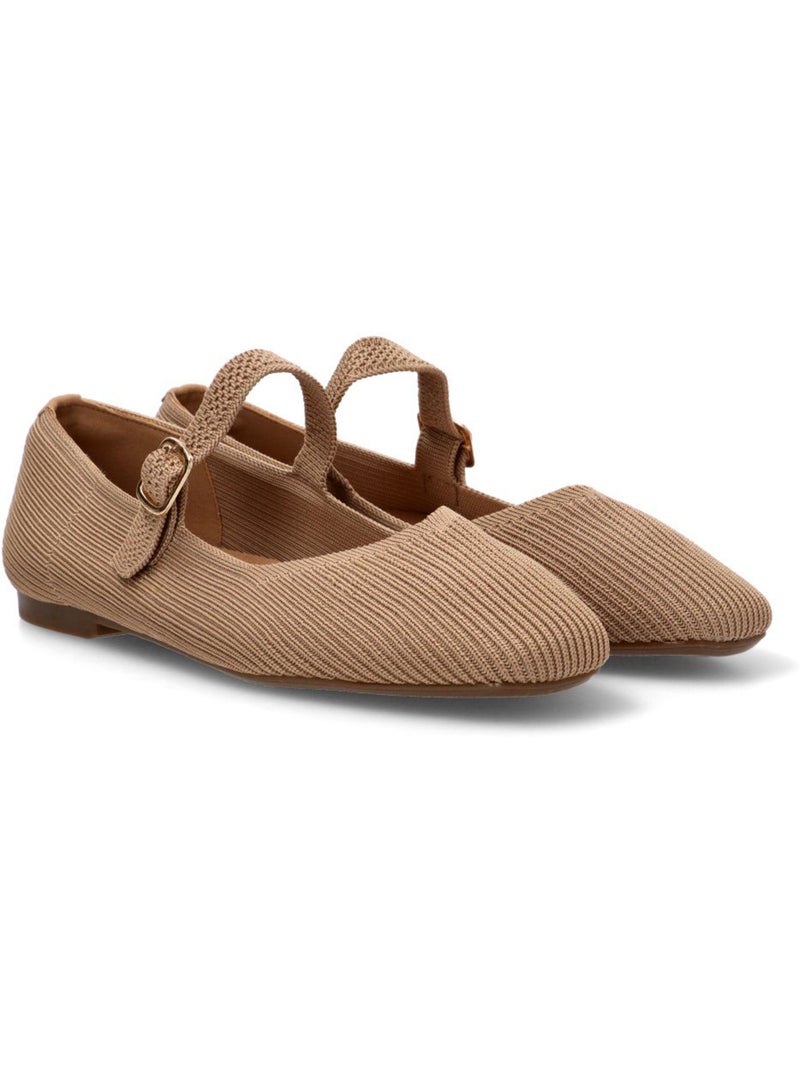 Bailarina Diario Mujer Suela Plana - Carmina Jhilton Beige - Kiabi