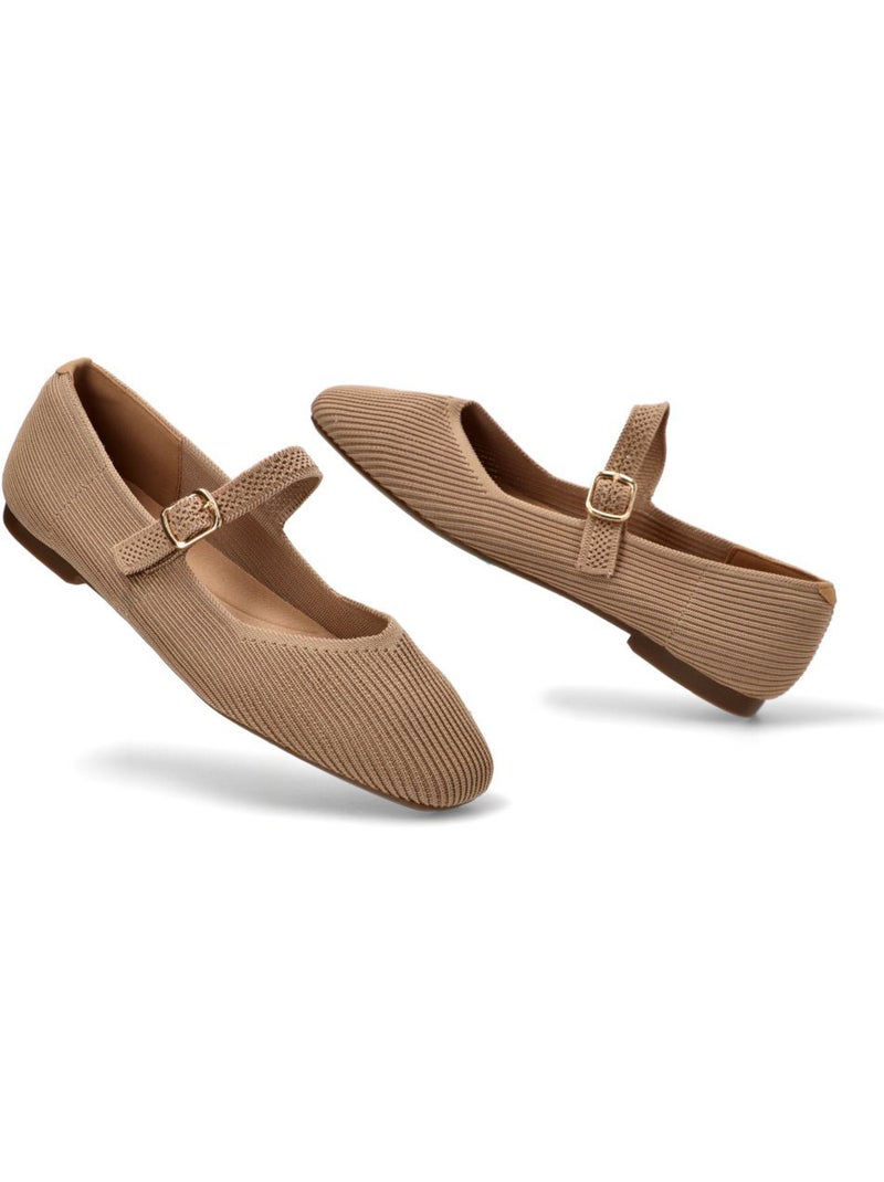 Bailarina Diario Mujer Suela Plana - Carmina Jhilton Beige - Kiabi