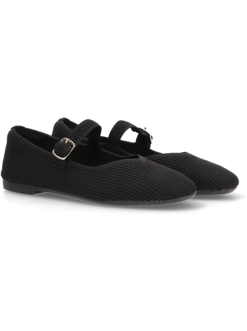 Bailarina Diario Mujer Suela Plana - Carmina Jhilton Negro - Kiabi