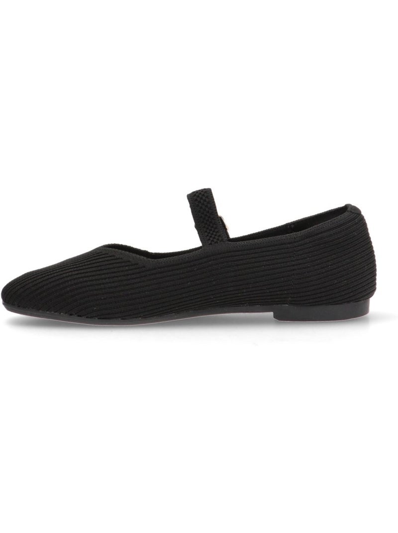 Bailarina Diario Mujer Suela Plana - Carmina Jhilton Negro - Kiabi