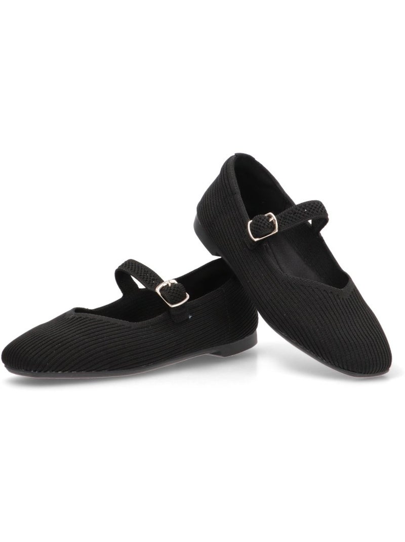 Bailarina Diario Mujer Suela Plana - Carmina Jhilton Negro - Kiabi