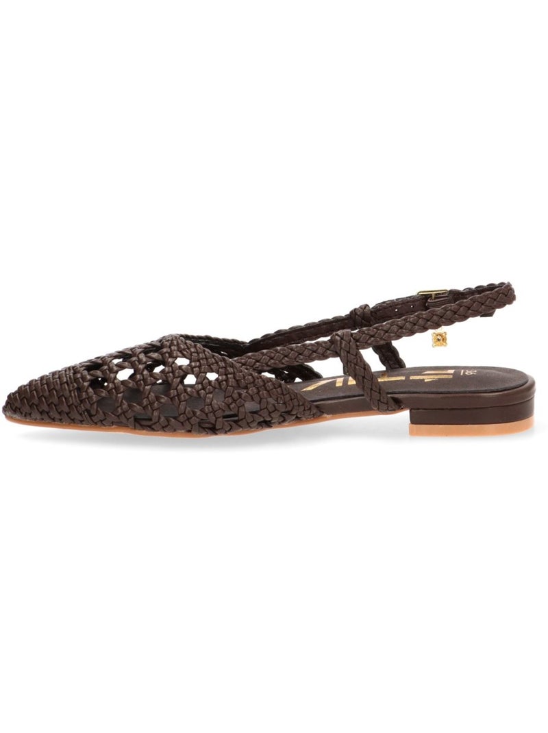 Bailarina Diario Mujer Suela Plana - Etika Marrón chocolate - Kiabi