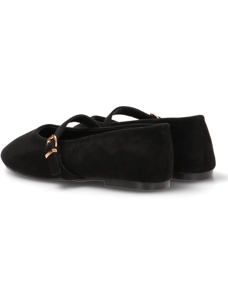 Bailarina Diario Mujer Suela Plana - Etika Negro - Kiabi