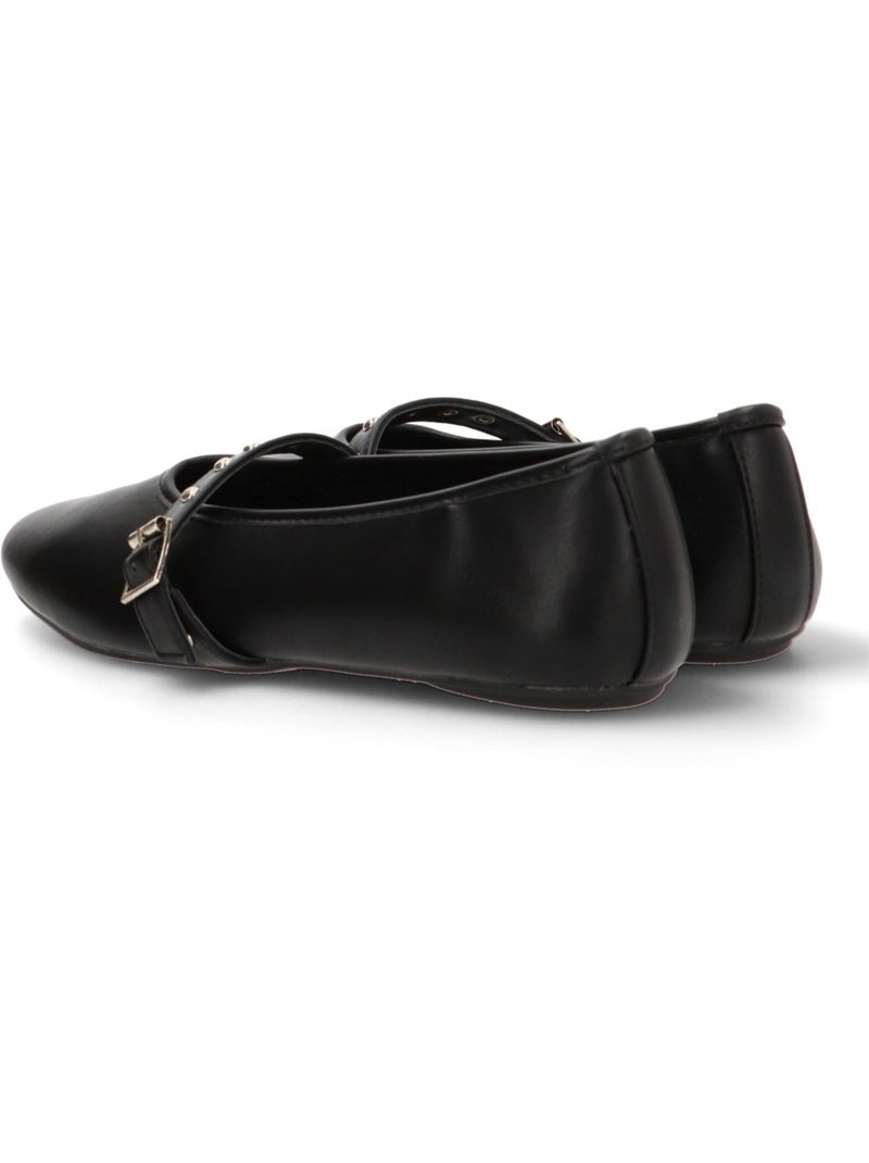 Bailarina Diario Mujer Suela Plana - Etika Negro - Kiabi
