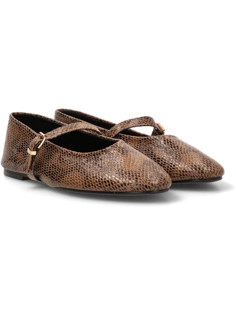 Bailarina Diario Mujer Suela Plana - Etika Negro Verde - Kiabi