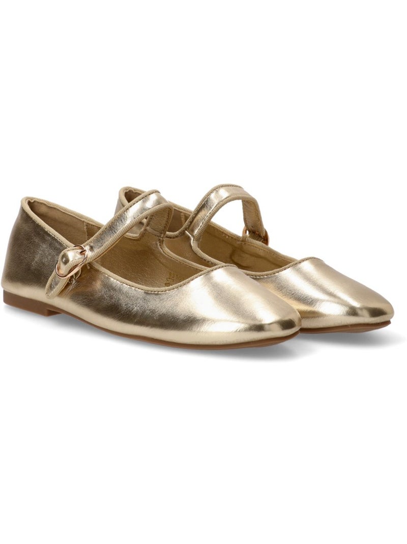 Bailarina Diario Mujer Suela Plana - Etika Oro - Kiabi