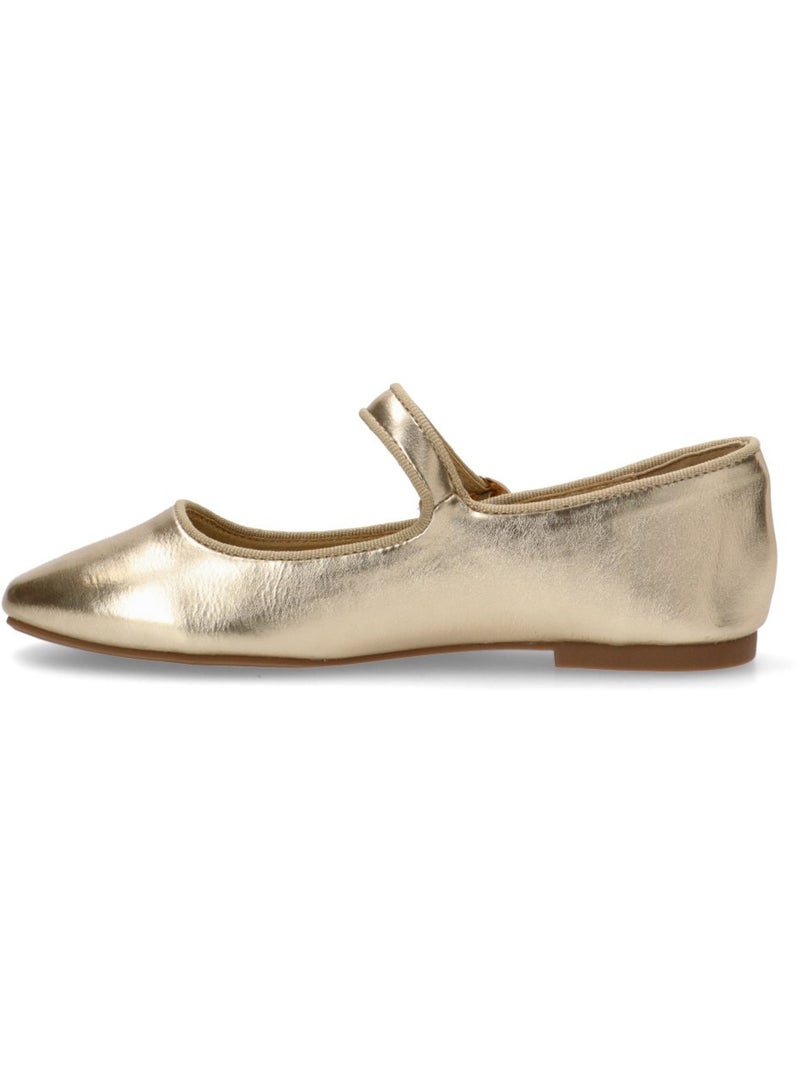 Bailarina Diario Mujer Suela Plana - Etika Oro - Kiabi