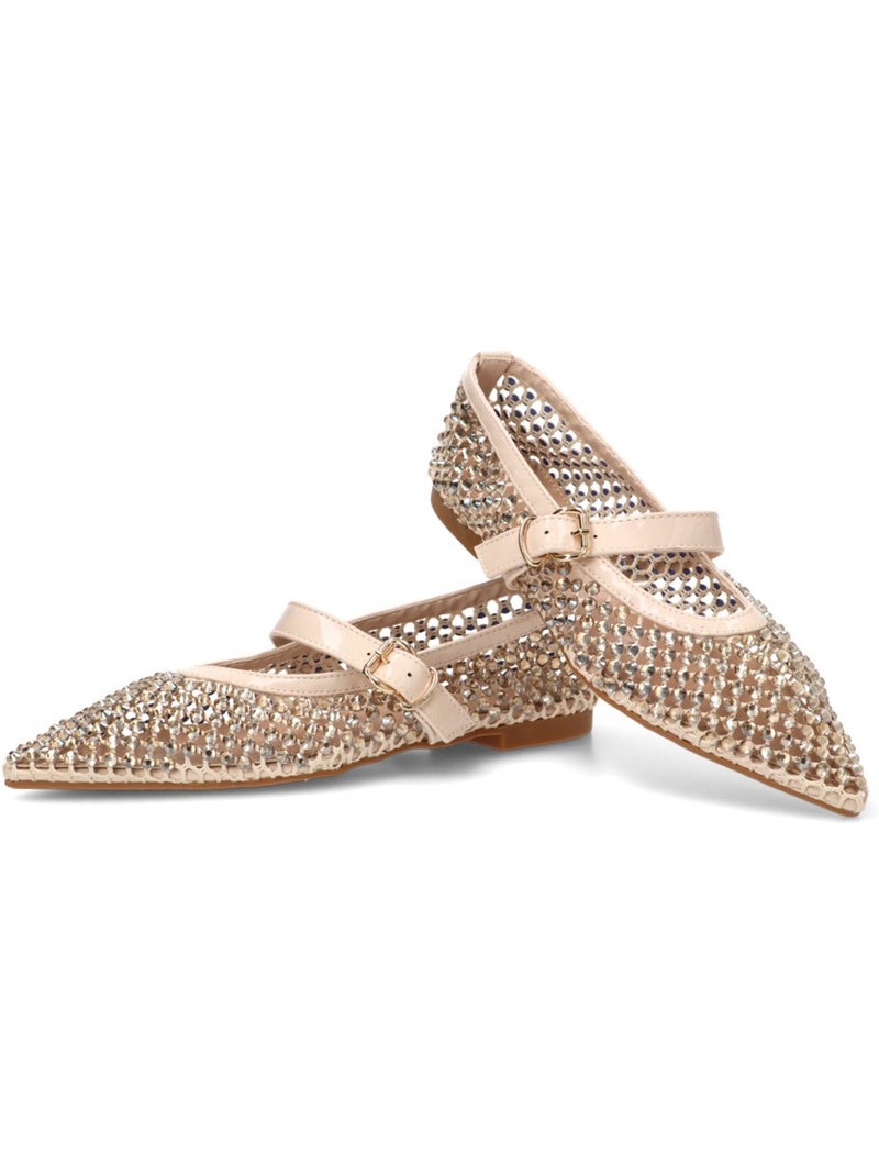 Bailarina Diario Mujer Suela Plana - Ideal Shoes Beige - Kiabi