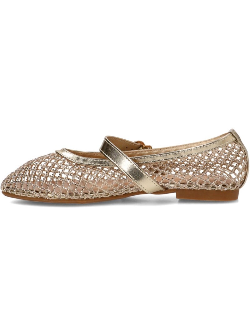 Bailarina diario mujer suela plana - ideal shoes Oro - Kiabi