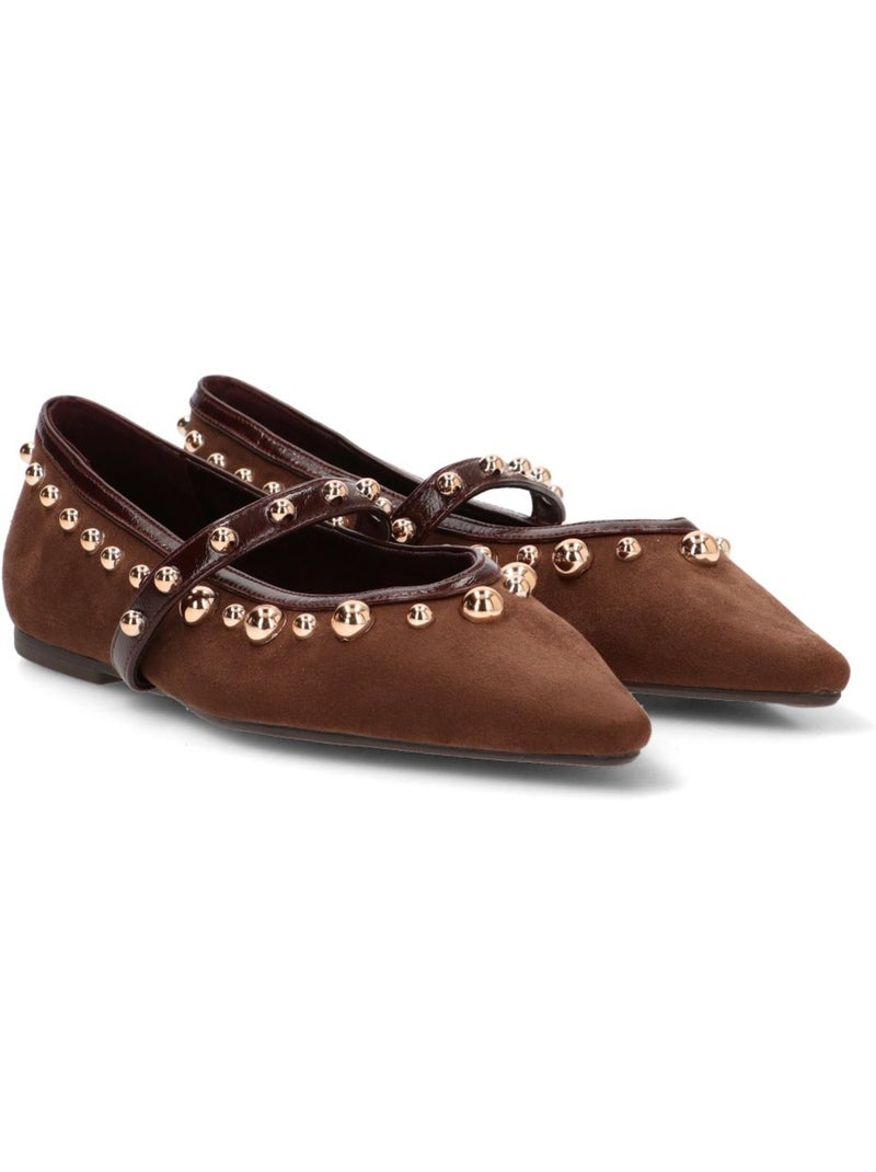 Bailarina diario mujer suela plana - isteria Marrón capuchino - Kiabi