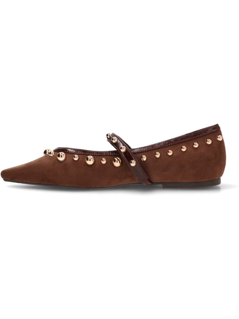 Bailarina diario mujer suela plana - isteria Marrón capuchino - Kiabi