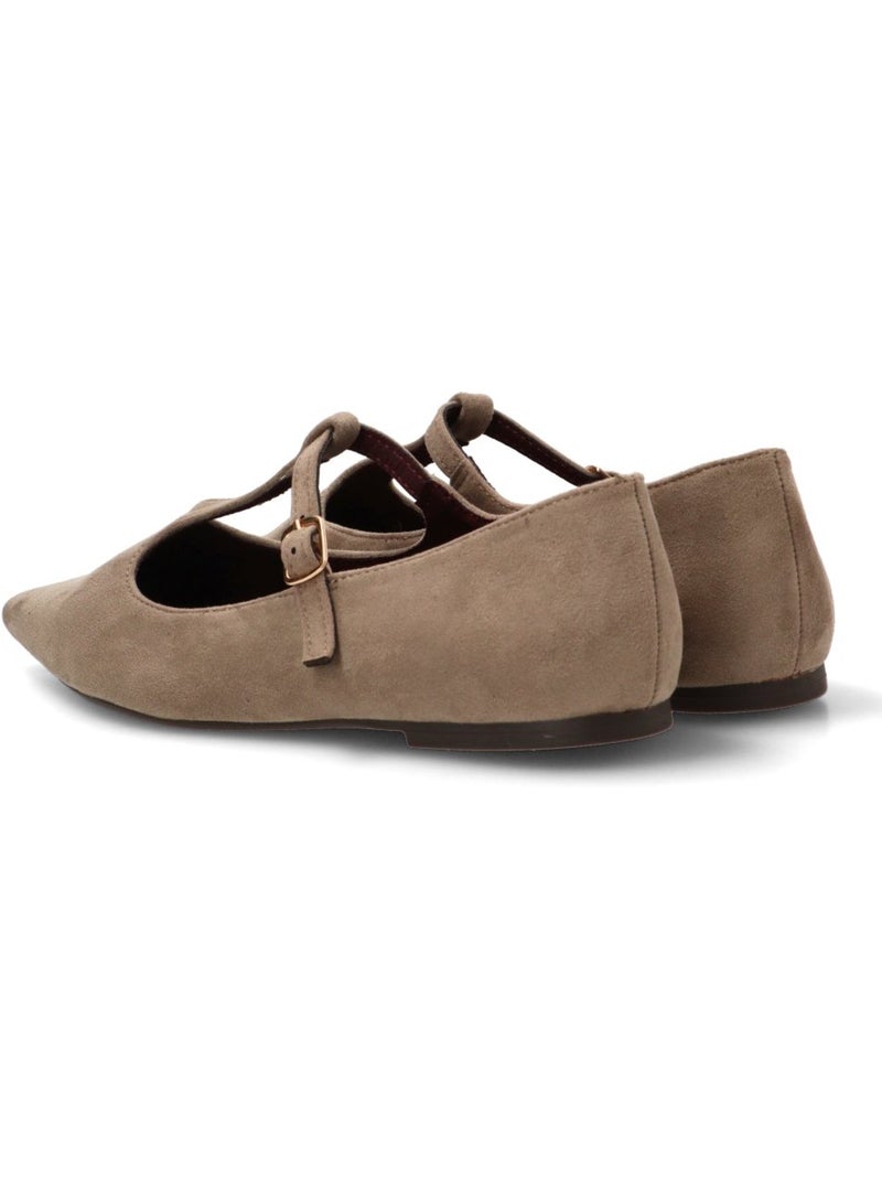 Bailarina diario mujer suela plana - isteria Taupe - Kiabi