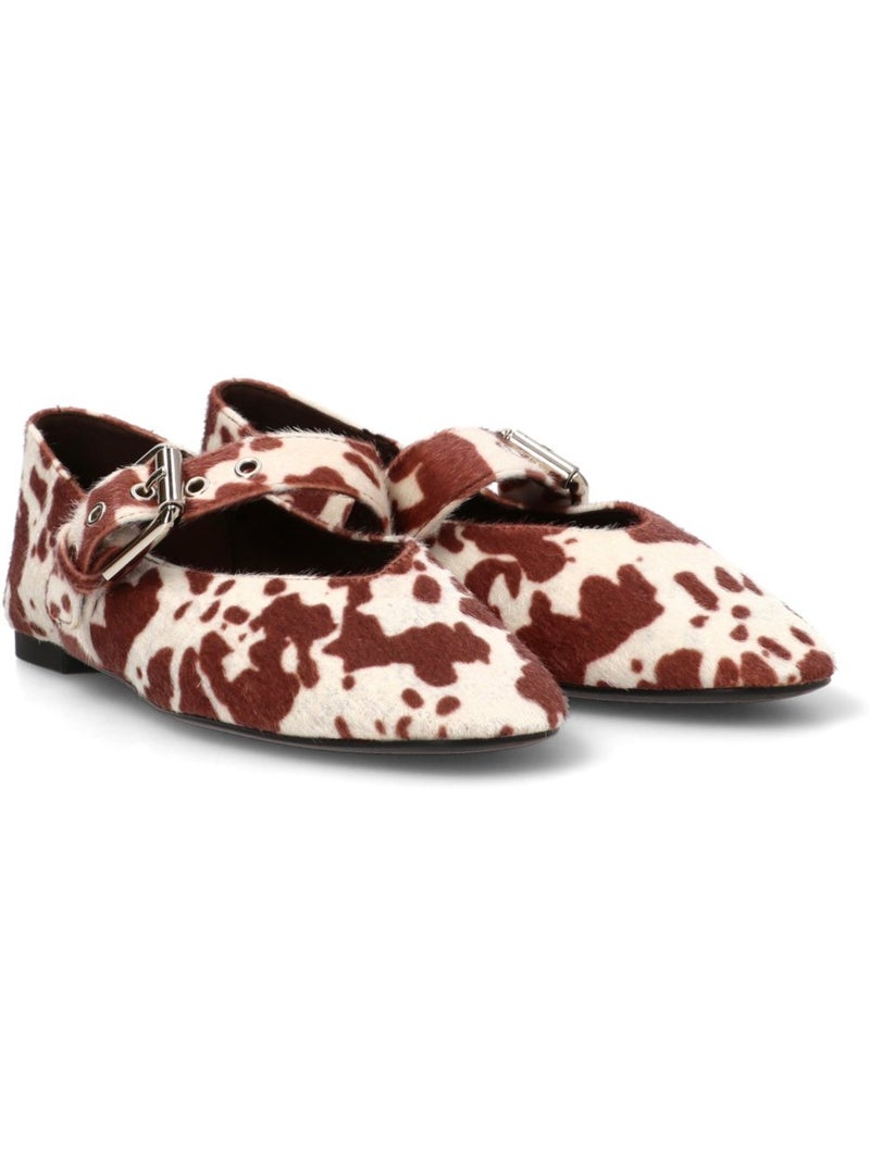 Bailarina Diario Mujer Suela Plana - Luna Trend Negro Blanco - Kiabi