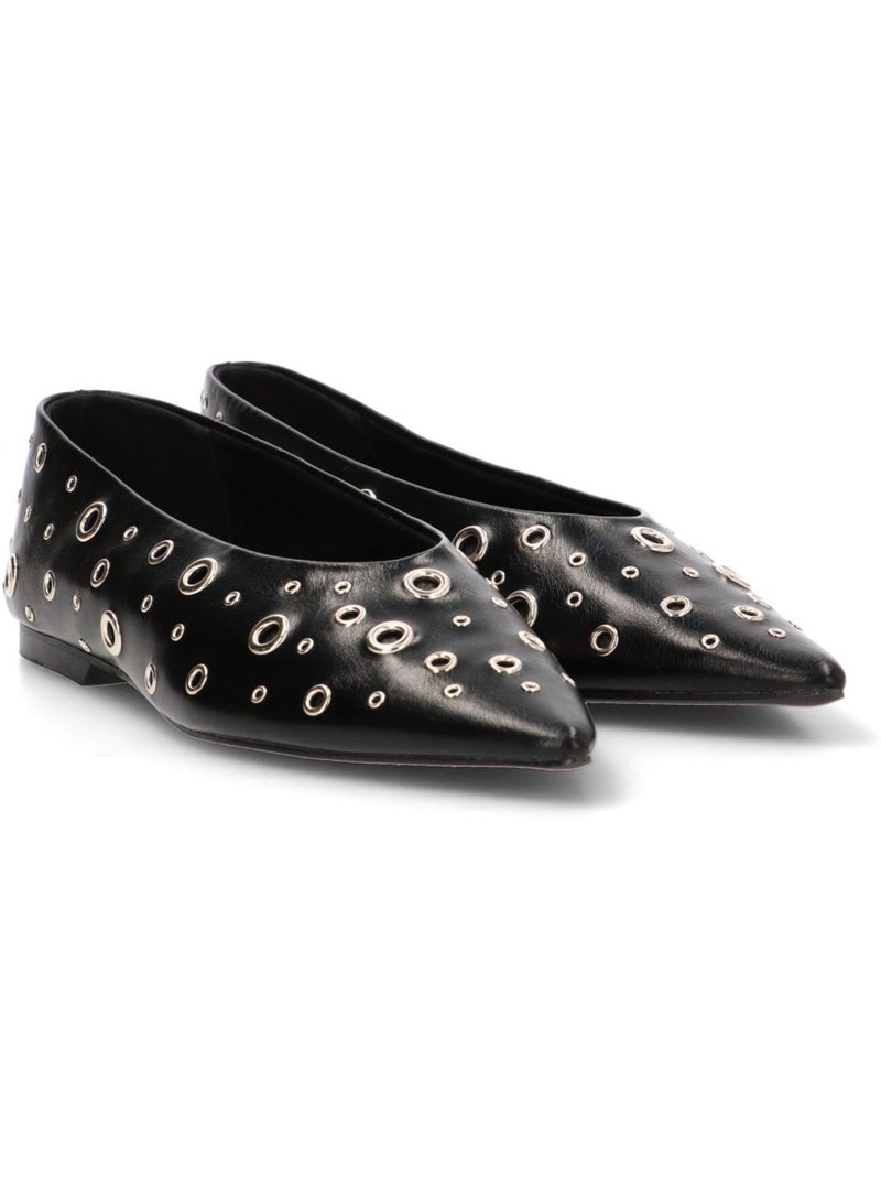 Bailarina Diario Mujer Suela Plana - Luna Trend Negro - Kiabi