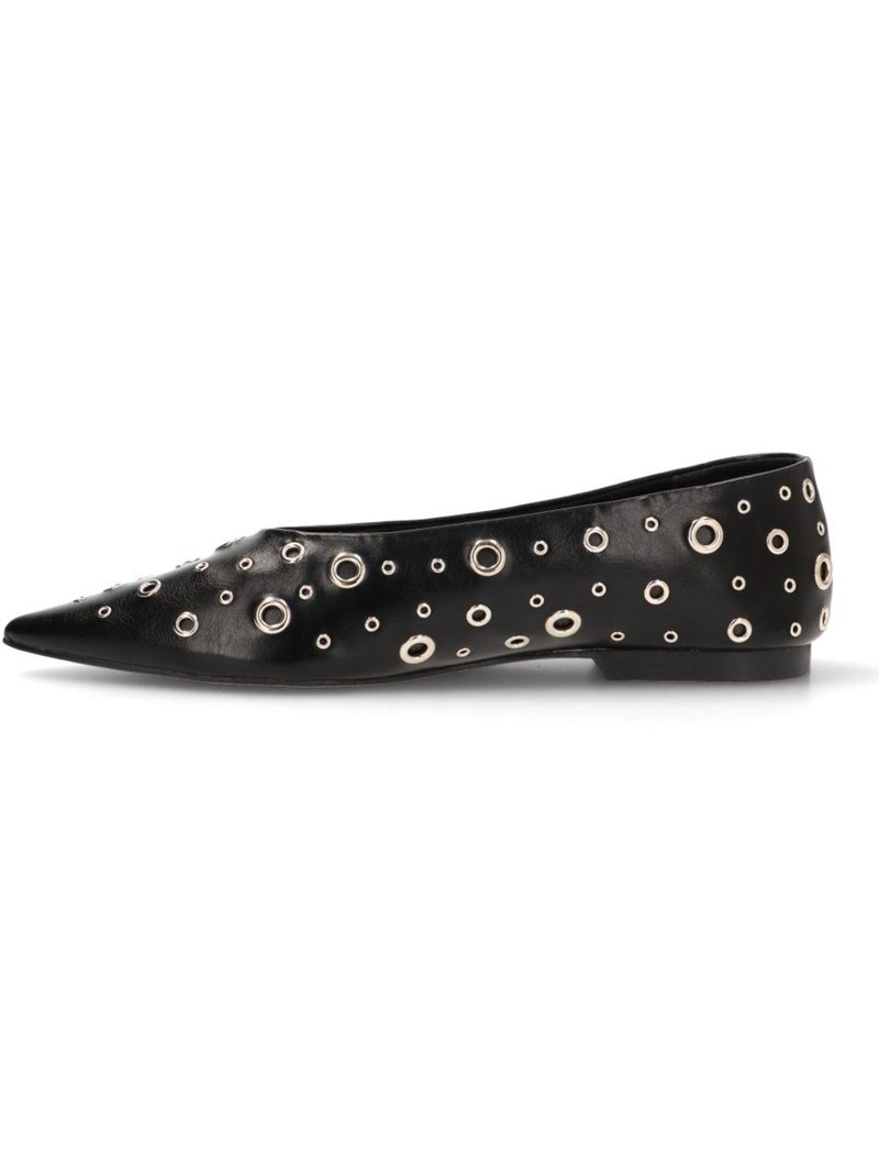 Bailarina Diario Mujer Suela Plana - Luna Trend Negro - Kiabi