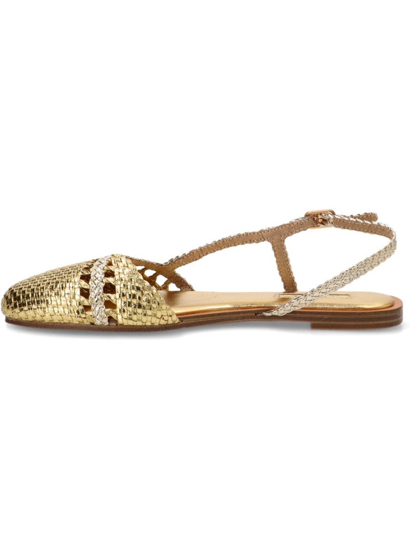Bailarina Diario Mujer Suela Plana - Luna Trend Oro - Kiabi