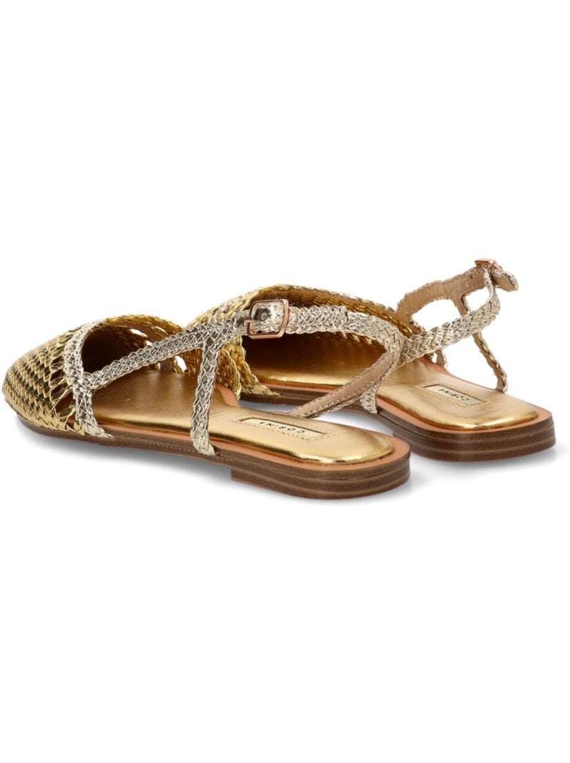 Bailarina Diario Mujer Suela Plana - Luna Trend Oro - Kiabi