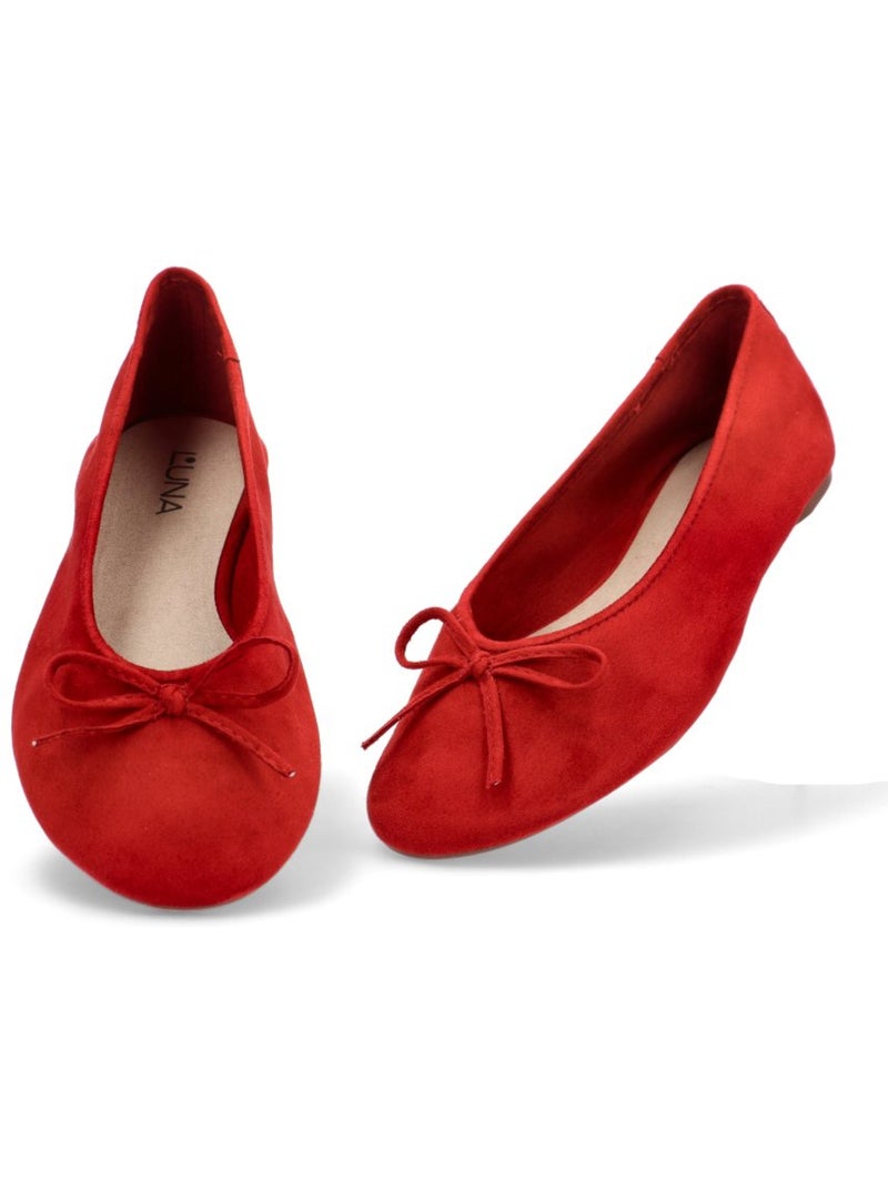 Bailarina Diario Mujer Suela Plana - Luna Trend Rojo - Kiabi