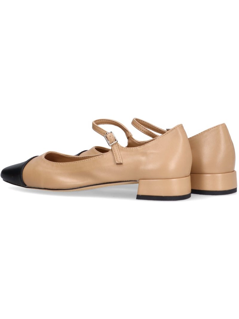 Bailarina Diario Mujer Tacón Medio - Luna Trend Camel - Kiabi