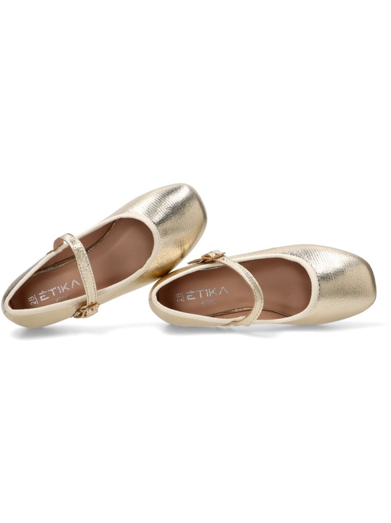 Bailarina Diario Niña Suela Plana - Etika Oro - Kiabi