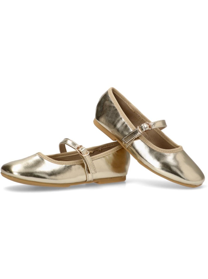 Bailarina Diario Niña Suela Plana - Luna Kids Beige/Blanco perlado/Platino - Kiabi