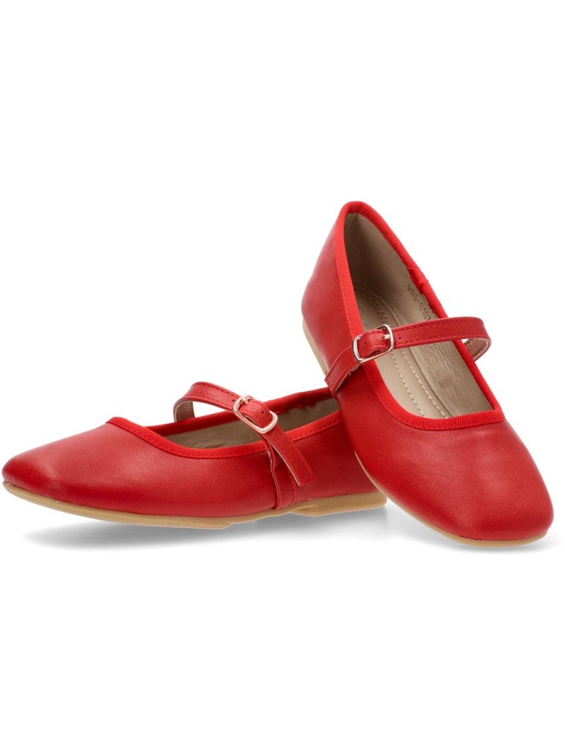 Bailarina Diario Niña Suela Plana - Luna Kids Rojo - Kiabi