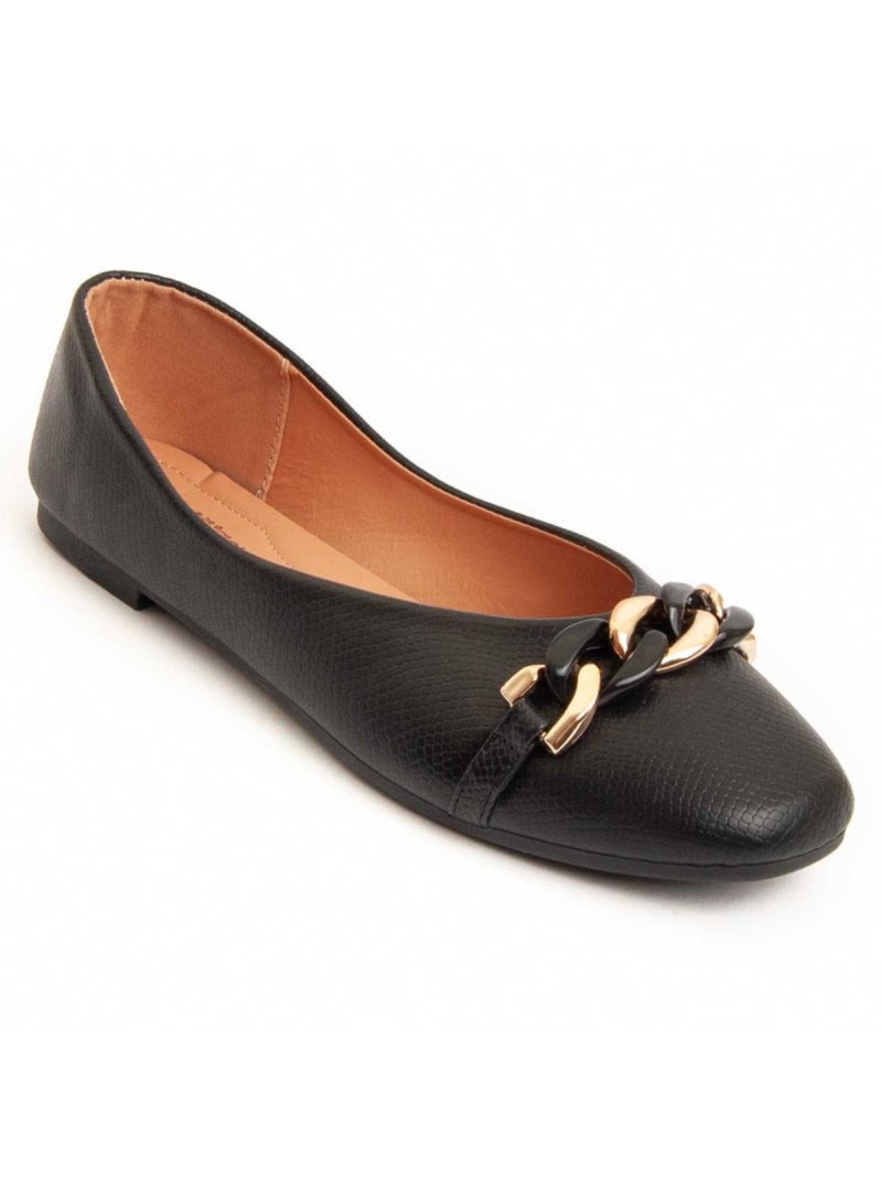 Bailarina Plano Sintetico Montevita Negro - Kiabi