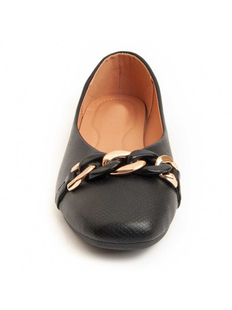 Bailarina Plano Sintetico Montevita Negro - Kiabi