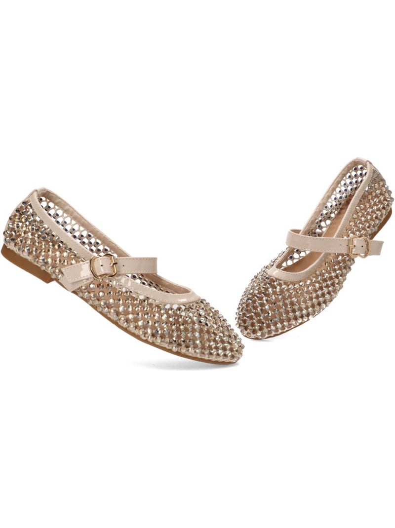 Bailarina weekend mujer suela plana - ideal shoes Beige - Kiabi