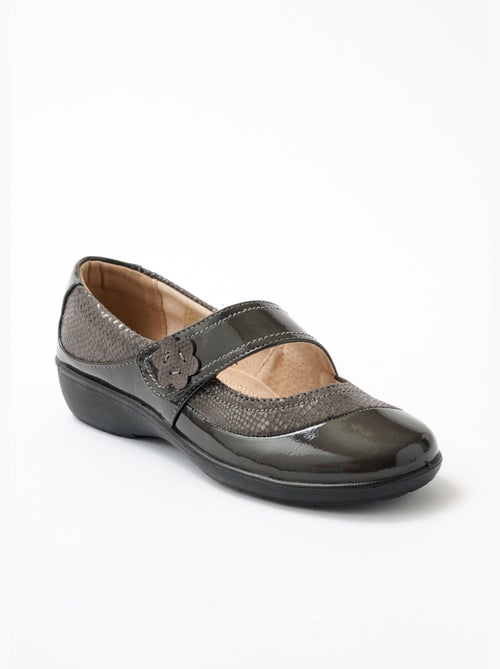 Bailarinas bebé de ancho ancho con tiras de velcro - Afibel - Kiabi