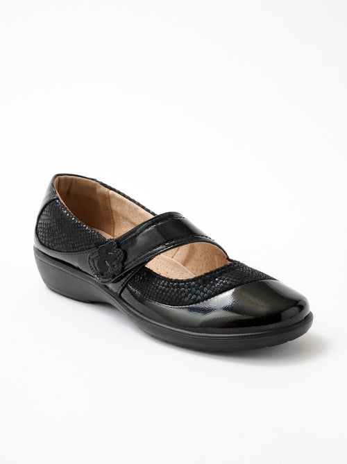 Bailarinas bebé de ancho ancho con tiras de velcro - Afibel - Kiabi