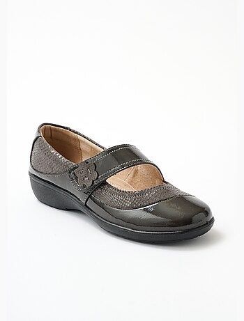 Bailarinas bebé de ancho ancho con tiras de velcro